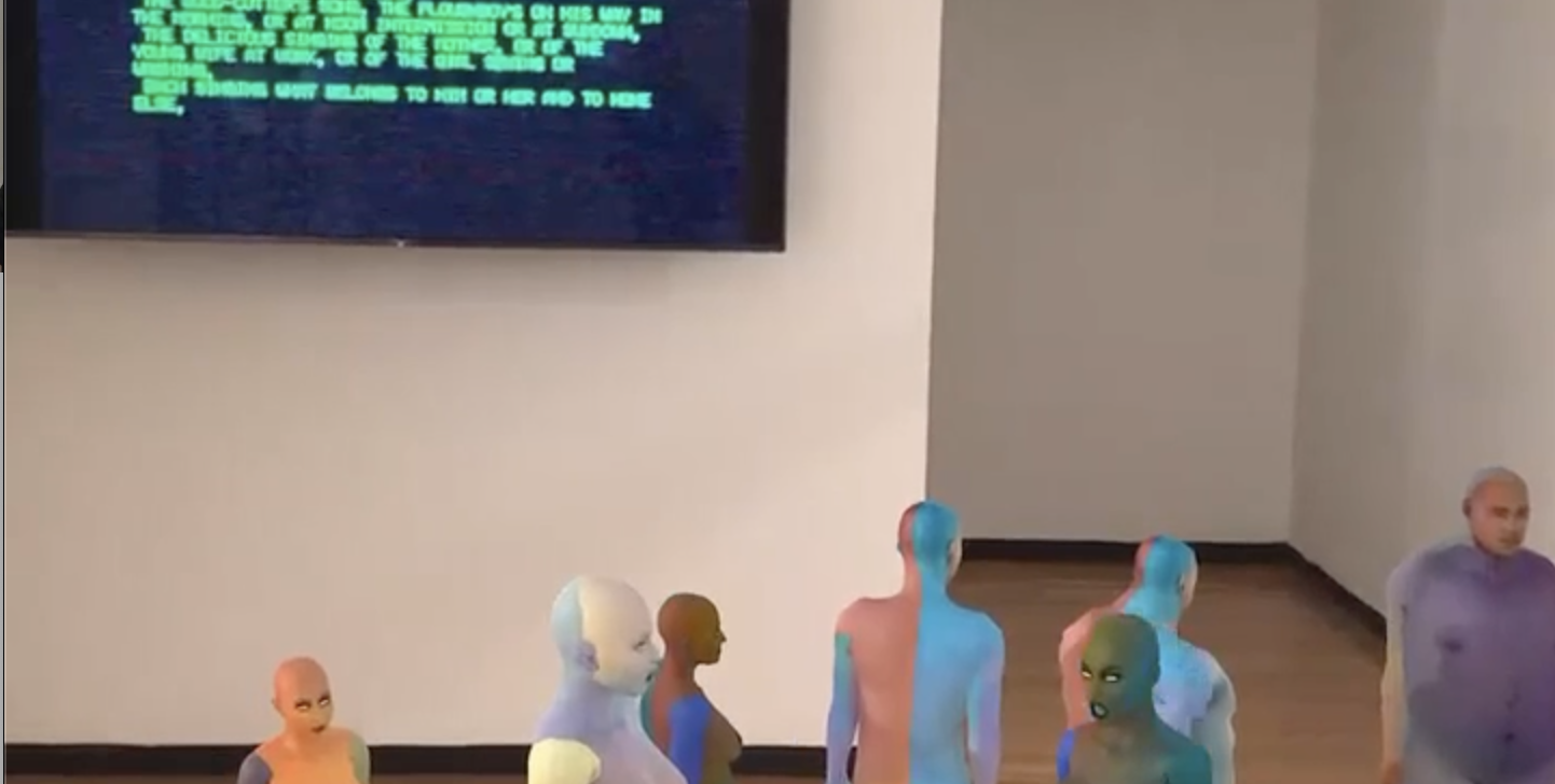 Mixed-reality characters speaking